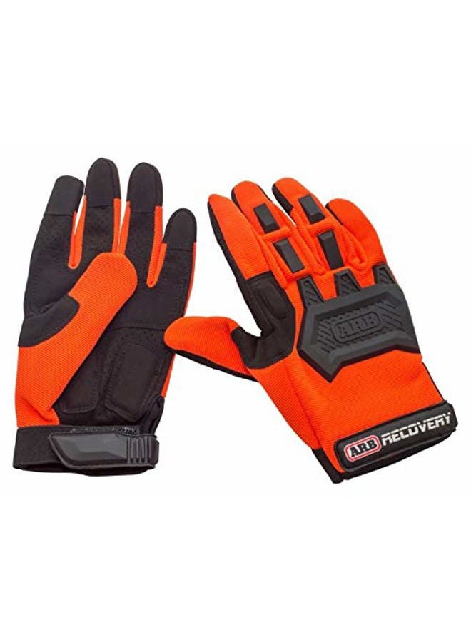 ARB Premium Recovery Winch Offroad Work Gloves Unisex, Cut and Impact Resistant, Hi-Vis Orange, All Purpose, Touch Screen Compatible, Adjustable Wrist Strap, Tactile Padded Palms, One Size Fits Most - Image 3